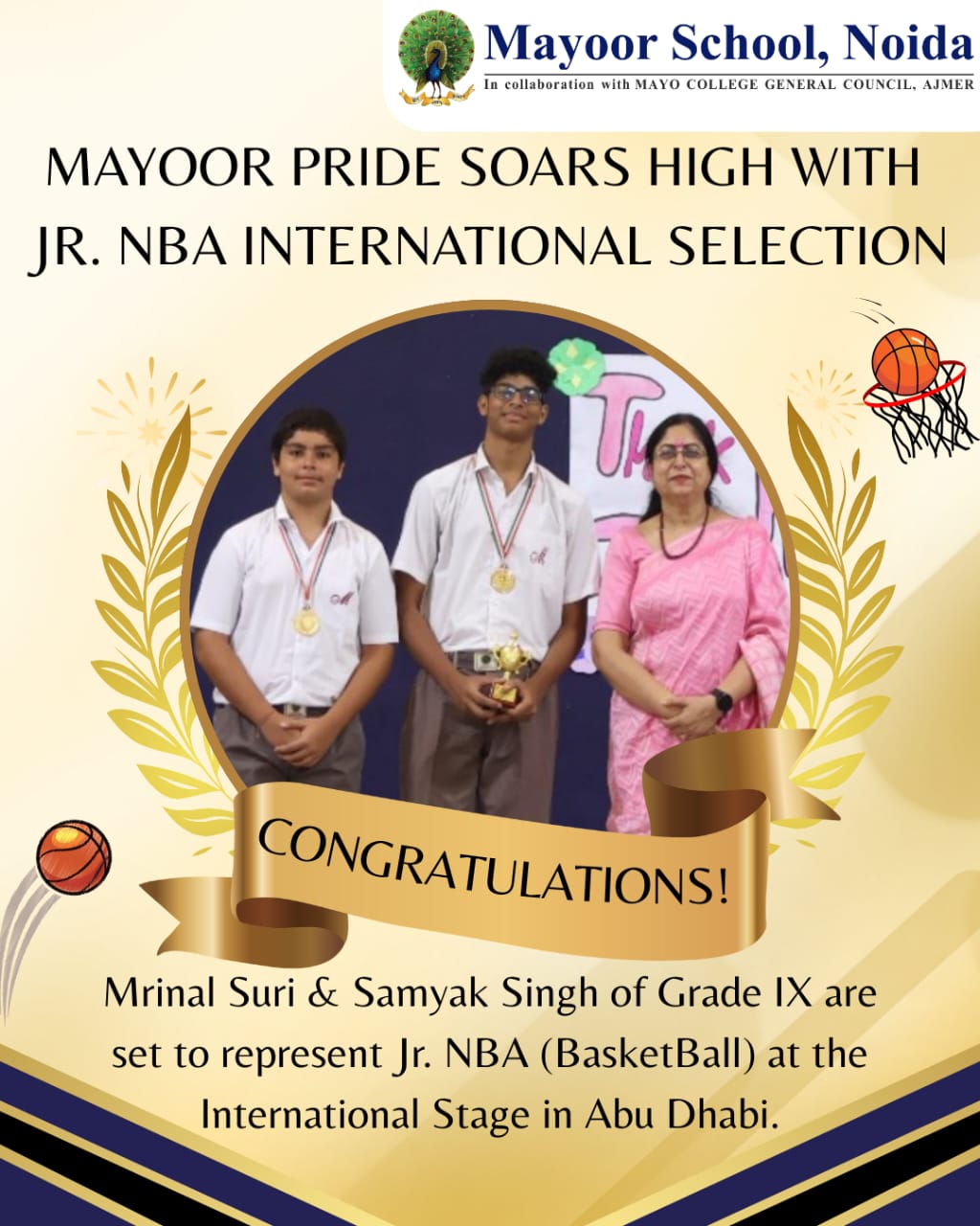 Mayoor Pride Soars High with Jr. NBA International Selection